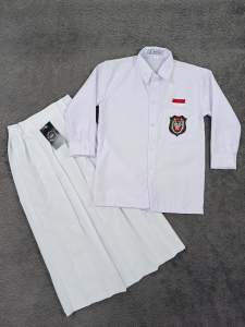 setelan seragam sekolah putih-putih panjang perempuan sd kelas 1-6 non-set