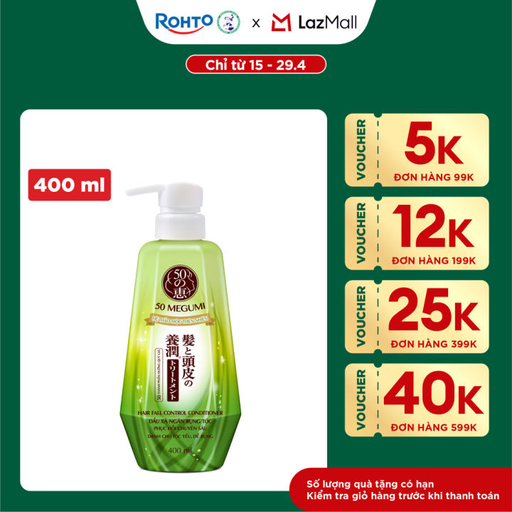 Dầu xả ngăn rụng tóc, dưỡng tóc 50 Megumi Hair Fall Control Conditioner