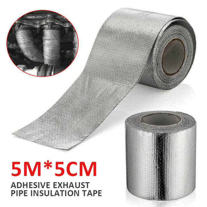 KPL 5M*5cm Exhaust Heat Wrap Manifold Downpipe High Temperature Bandage ...