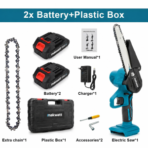 🔥MY LOCAL MAKWATT 299VF Cordless Chainsaw Chainsaw Electric Pruning Saw Rechargeable Lithium Battery Mini Electric Saw