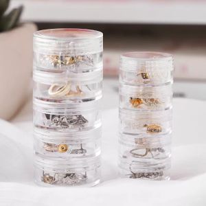 Transparent Round 5 Layer Jewelry Organizer Box Storage Gifts