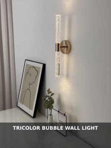 Tricolor Bubble Wall Sconce LED Decorative Lamp Black Gold Modern Light for Bedroom Home Decor