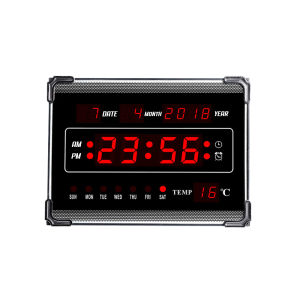 นาฬิกาดิจิตอล LED - รุ่น JH-8005 แขวนติดผนัง Number Clock แขวนผนัง รุ่น NO-8005 LED ขนาด 23x17x4CM ปลุกได้ถึง4รอบ สินค้าพร้อมส่ง