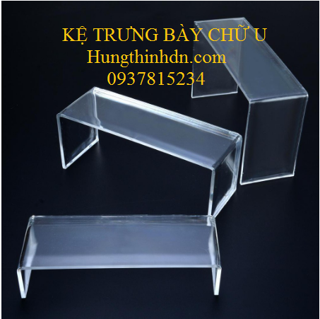 Kệ mica trưng bày sản phẩm kệ mica chữ U, Kệ mica trưng bày sản phẩm