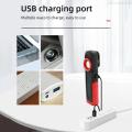 Rechargeable LED Work Light with Base and 360° Rotation Hook, Portable Super Bright Flashlight COB LED Work Light for Outdoor Camping, Car Repairing, Emergency. 