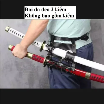 (Giao hỏa tốc) Đai Đeo Kiếm Nhật Bằng Da Cao Cấp Có Thể Đeo Được Từ 1 đến 3 Thanh và chéo sau lưng