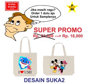GOODIE BAG CUSTOM MURAH - TOTEBAG CUSTOM MURAH - SABLON TOTEBAG