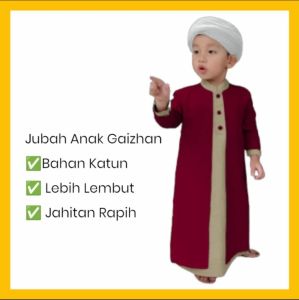 "Promo Abdullah Kids"Jubah Gaizhan Anak Laki-Laki Terbaru 2023 /Jubah Anak Turki /Gamis Anak Laki Laki / Baju Koko Anak / Jubah Anak Laki Laki / Baju Muslim / Baju Lebaran Anak / Baju Ngaji Anak Pria / Cowok Umur 1-13 Tahun Termurah