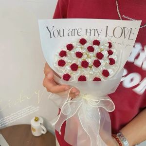 DIY Rose Bouquets Handmade Flower Material Package Wedding Dinner Party Birthday Decor 18 flowers