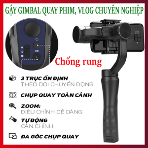[Tặng Mic Thu Âm Không Dây] Gimbal điện thoại giá rẻ Gimbal chống rung cho điện thoại 3-Axis H4 Gậy quay phim chụp ảnh chuyên nghiệp chống rung cực đỉnh chuyển cảnh mượt mà xoay 360 độ