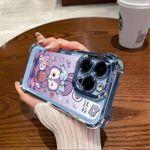 Hontinga Casing Case For Xiaomi Redmi Note 11 10 9 Pro 5G 4G Note 9s 10s 11s Case Cute Rabbit Color Luxury Chrome Plated Soft TPU Phone Case Shockproof Anti Gores Rubber Cases Softcase For Girls