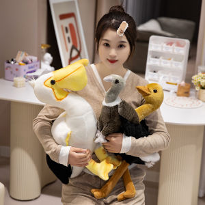 JOJO CASTLE Simulated Bird Doll Vulture Plush Toy Stuffed Vulture Ostrich Pelican Forest Animal Plushie Peluche Birthday Present