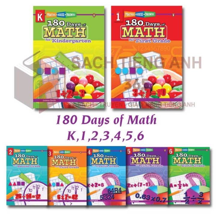 [Trọn Bộ] 180 Days of Math – (Grade K-6) | Lazada.vn