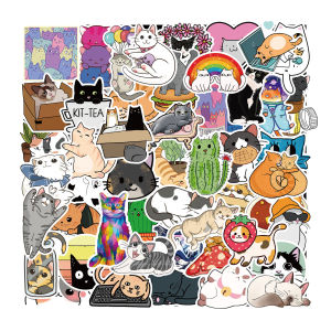 50pcs CAT LOVER Vinyl Decal graffiti STICKERS bomb for laptop fridge luggage & etc