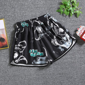 Always Home_Youpik  กางเกงขาสั้นผู้หญิงเอวสูงลายหมีสองสี | เเฟชั่นใหม่ ใส่ได้หลากสไตล์ในตัวเดียว ผ้าใส่สบายดีระบายอากาศ แฟชั่นน่ารัก QC-KZ9002