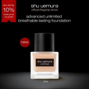 [january exclusive set | 5 - 31 jan only] shu uemura advanced unlimited fluid lumi matte foundation 35ml with SPF 24 PA+++  for buildable coverage and 16 hour long lasting makeup