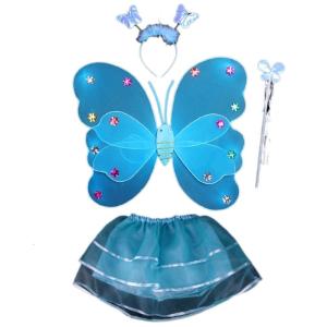 Cô Gái roleplay bướm-trang Phục Công Chúa Cánh Tiên Cây Đũa Thần váy xòe có băng đô 3/4-Trang phục halloween-Đạo cụ tiệc