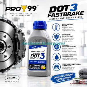 Pro 99 DOT3 FastBrake High-Grade Brake Fluid 250ML
