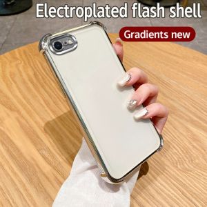 Luxury Plating Case For iPhone 6 Plus 6S Plus 7 Plus 8 Plus SE 2020 SE 2022 Clear Shockproof Camera Protection Cover