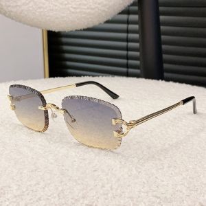 OWNNEW Kính râm gradient Kính râm không gọng Gọng kính không viền Màu chuyển sắc Kính râm thời trang Thời trang Kính râm gọng không đều Kính râm vuông Phụ nữ
