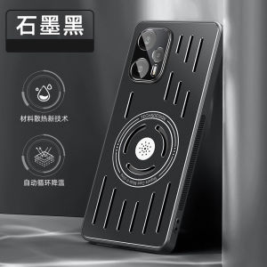 Applicable for Xiaomi Poco F6 Pro 5G  Poco F5 Pro 5G Metal Heat Dissipation Built-in Aromatpy Sheet Phone Case All-Inclusive Soft Edge Anti-Fall Shockproof Back Cover Case