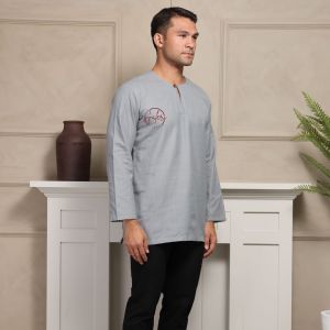 KURTA DAUD  LENGAN PANJANG | KAIN LINEN (REGULAR FIT) BY GALERI TIJAANI