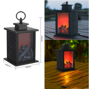 Fireplace Decorative Lantern Led Simulation Night Light Fireplace Light Lamp Flame Light Nordic Style Halloween Christmas Home Decoration Bedroom Living Room Kitchen