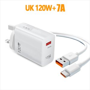 ที่ชาร์จเครื่องชาร์จ USB เร็ว120วัตต์7A สายข้อมูลโทรศัพท์มือถือ EU US UK 5.0แท่นชาร์จผนังอะแดปเตอร์ชาร์จโทรศัพท์มือถือสำหรับโทรศัพท์