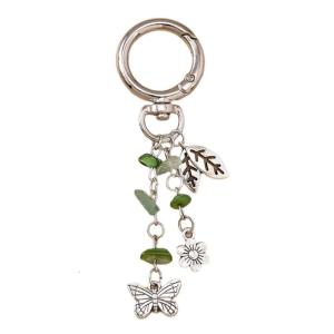 Beautiful Cherry Bag Charm Keyring Accessory Heart Key Pendant Alloy Texture Suitable for Decorating Purse and Backpack