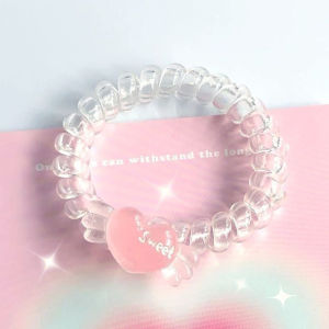 🔥Tamia👍Angel Love-heart Phone Line Hair Rope Creative Bracelet Cute Girls Heart Head Rope