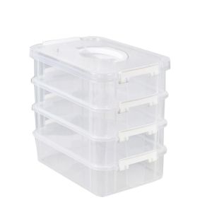 4 Layers Multipurpose Storage Box Large Compartment Accessories Jewelry Organizer