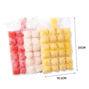 【200pcs】disposable ice making bags ice cube tray mold making shot glasses ice mold novelty gifts Plastic Disposable Ice-Making Bags Ice Packs Disposable Ice Pack Freezer Ice Pack Self -sealed Ice Makes Edible Ice Making Box Summer DIY Drink Ice