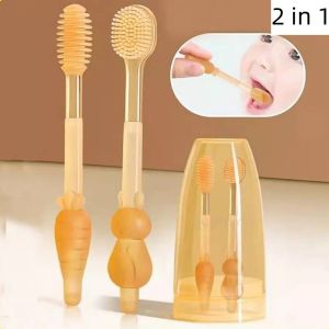 Sikat dot silikon 3 in 1 pembersih lidah bayi new born / alat bayi / alat pembersih lidah bayi / pembersih lidah bayi new born / sikat lidah bayi new born sikat gigi kecil
