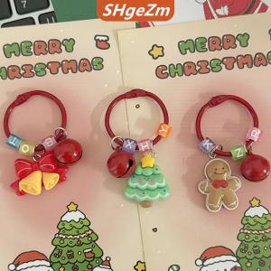 [COD] SHgeZm Giáng sinh Keychain phim hoạt hình dễ thương Santa Claus Snowman Gấu Mặt dây chuyền Keyring Ba lô treo trang trí năm mới Quà Tặng bên