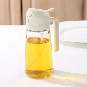IQONICA 2in1 Oil Bottle Glass Container Spray And Pour Oil 470ML Kitchen Cruet Bottle Oil Spray Dispenser