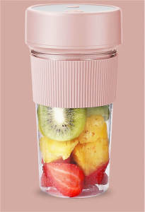 Blender Portable Mini + Sedotan Silikon Blender Juicer Viral Jus Gelas Buah 6 Mata Pisau Elektrik 420ml Juicer Cup Rechargeable  Blender Jar Plastik