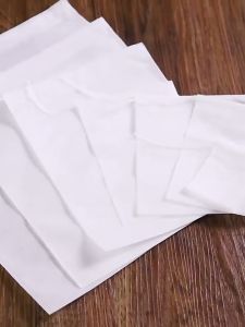 100PCS/Pack 7 Sizes Empty Teabags String Heat Seal Filter Paper Herb Loose Tea Bag Drawstring Pouch Teabag Empty Unbleached Cotton Non-Woven Tea Strainer Filter Stop Coffee Filter Bag COD