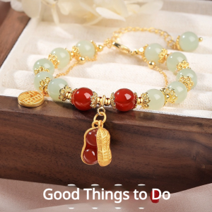 Light Luxury Good Things Peanut Double Layered Stacked Bracelet Womens Bracelet Stacked Bracelet