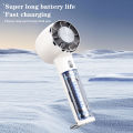 Jiditech Mini Fan Portable 4800mah Recchargeable Handheld Fan Wind Speed Power Display Powerful Cooling High Speed Electric Fan Long Battery Life Silent and Strong Wind Desktop Pocket Fan. 