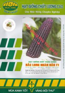 Hạt giống ngô tím thảo dược Hắc Long Hoàn Hảo F1 gói 50gam Mùa Vàng dẻo ngọt