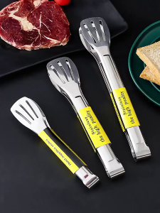 เครื่องมือทำครัว อาหาร บุฟเฟ่ต์ ขนมปัง สเต็ก ย่าง ที่คีบอาหารสแตนเลส