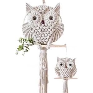 ZZSA Owl Hand Woven Wall Entrance Pendant Decoration K6R8Z