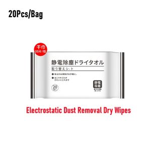 GREENSINDOOR Electrostatic Dust Removal Mop Disposable Flat Mop Wet Tissue Wipes Floor Cleaning 20pcs Paper