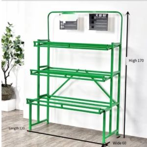 HOL (COD+3 Days Delivery)Supermarket shelves fruit and vegetable rack with basket trays metal display rack convenience store shelves layered rack