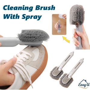 Multifunctional Cleaning Brush With Bottle Spray | Bathroom Floor Shoe Cleaning Brush Berus Pencuci Kasut 长柄鞋刷带喷液