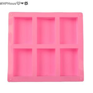 WP💓💛💖 6 Cell Rectangular Silicone Soap Mold For Homemade Decorative Soap Making Mould