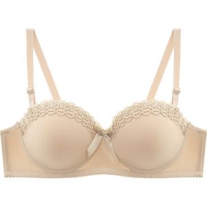 TRANQUIL HUT Shockproof Deep V Bra Anti-sagging Gathered Lace Bras Fashion Lingerie Bras for Women Female