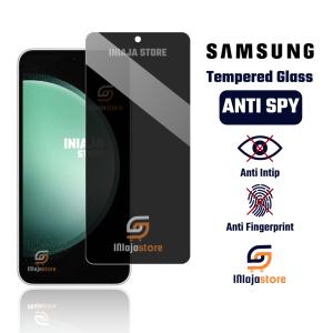 INIAJA - Tempered Glass Anti Spy Samsung S24 Fe S23 FE S21 FE 5G S21+ 5G S20+ S20 FE S10 Lite Note 20 Note 10 Lite Anti Gores Anti Intip Privacy Pelindung Layar Full Cover