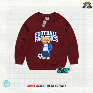 Sweater Teddy Bear Anak FOOTBALL FANATIC / Bahan Fleece Halus Tebal / Realpict godlykids