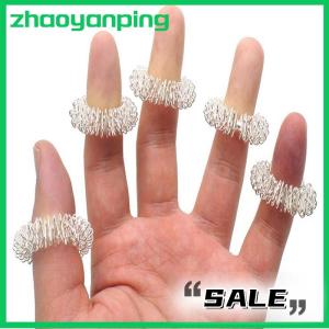 zhaoyanping 10pcs Stainless Steel Finger Massage Ring Acupuncture Ring Therapy Relax Blood